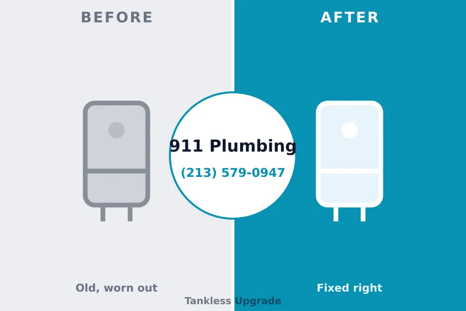 Before and after: plumbing company Marshalltown, IA